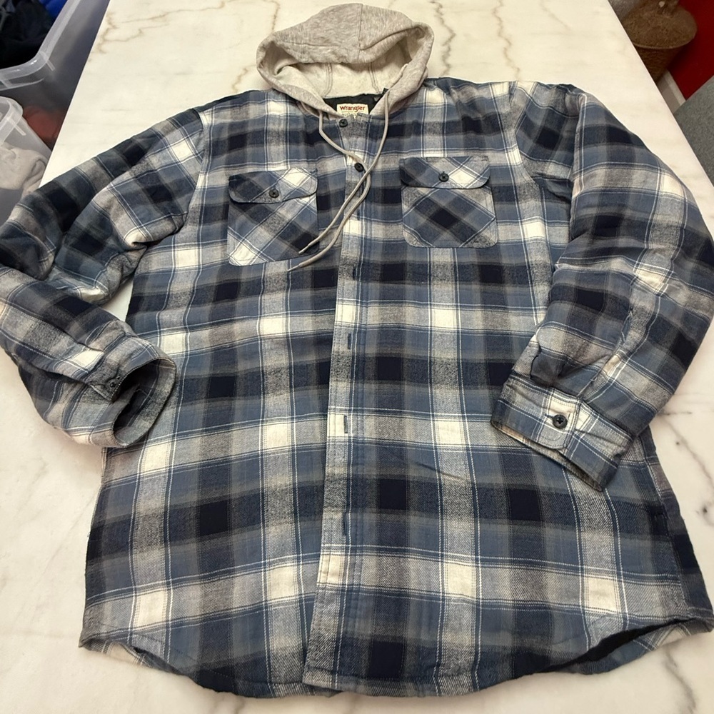 Wrangler Authentic Gray Hooded Jacket